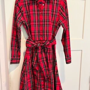 J. Crew Red Plaid Dress